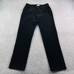 Vintage Gap Pants Womens 10 Black Velour Velvet Low Rise Fit Straight Leg Y2K